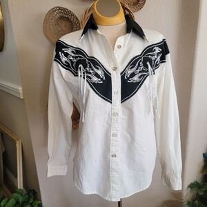 Vintage 1849 Western Button Down LS Shirt SZ M